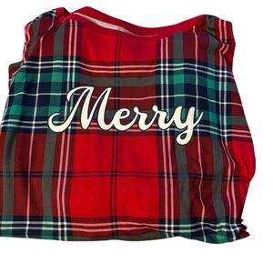 Red Plaid 'Merry' pajama set-xl